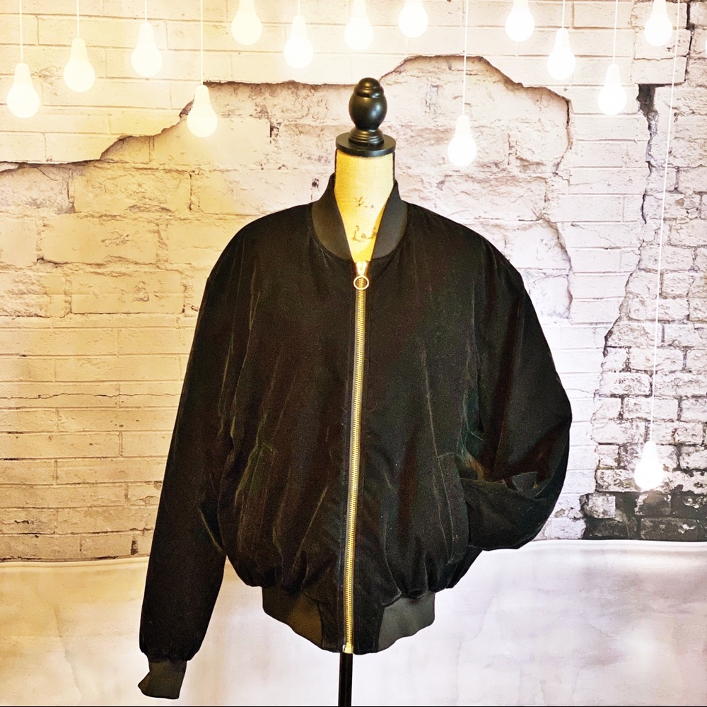 Divided (H&M) Velour Bomber Winter Coat